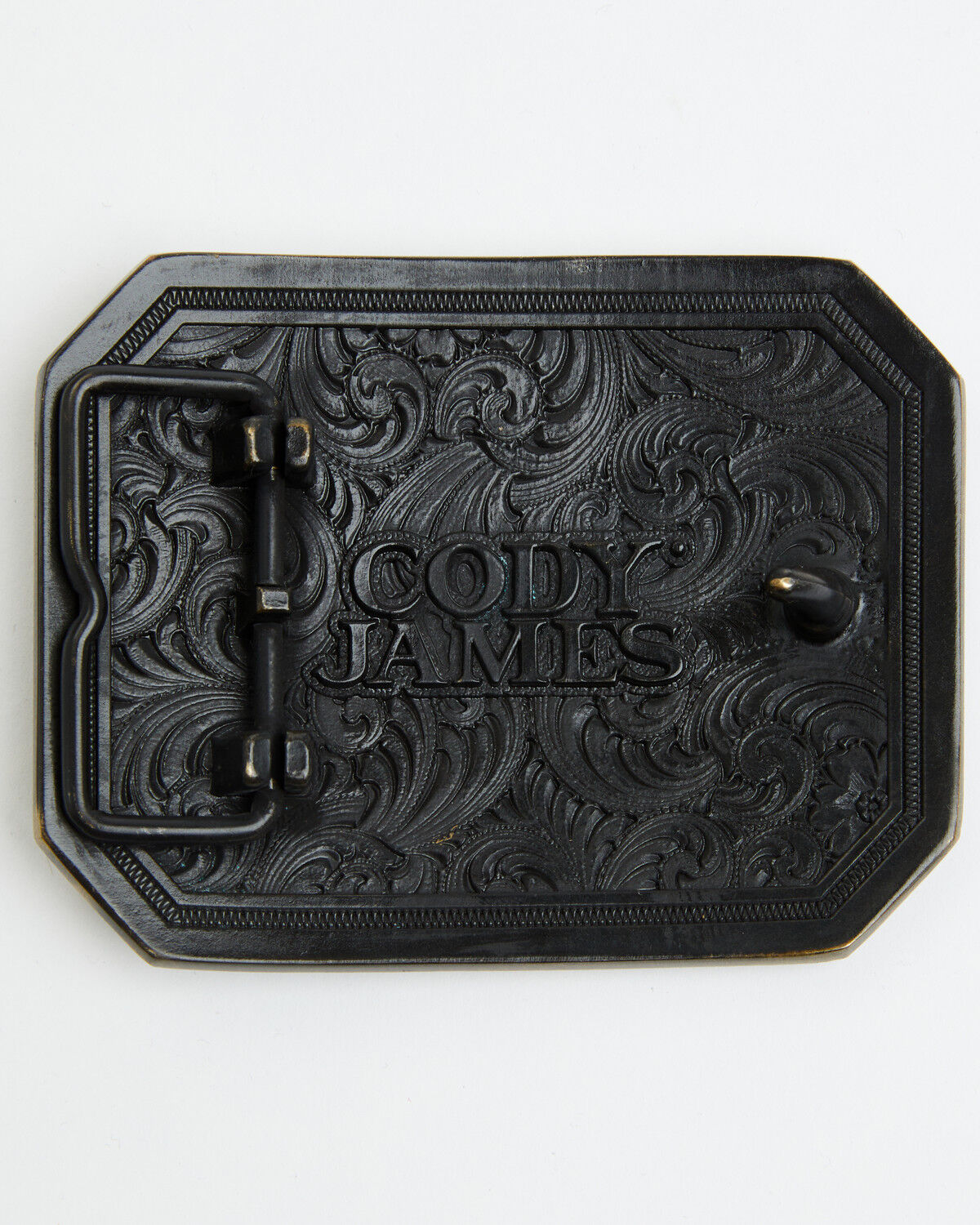 Image #2 - Cody James Scroll Work Long Horn Belt Buckle, Gold, hi-res