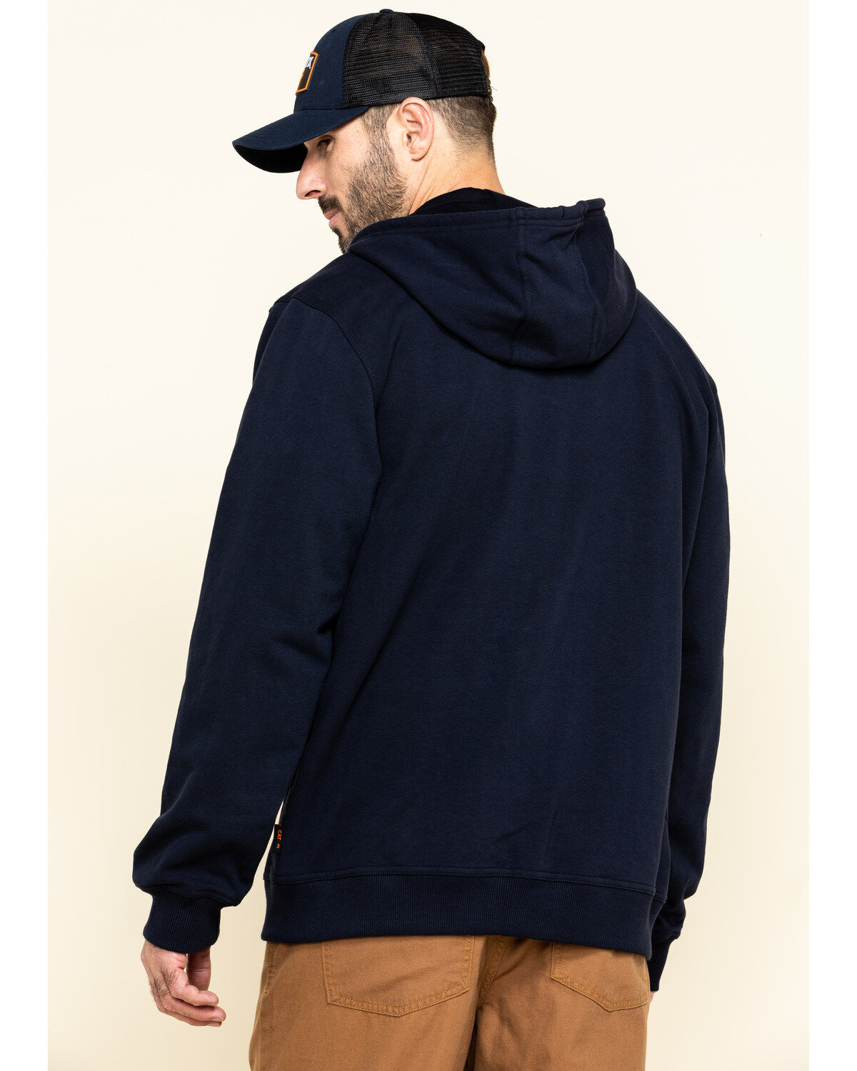 Image #2 - Hawx Men's FR Zip Up Fleece Work Hoodie - Tall, Navy, hi-res