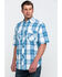 Image #5 - Resistol Men's Biscayne Large Plaid Short Sleeve Western Shirt, White, hi-res