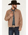 Image #1 - Cody James Men's Chambray Lightweight Bomber Jacket, Khaki, hi-res