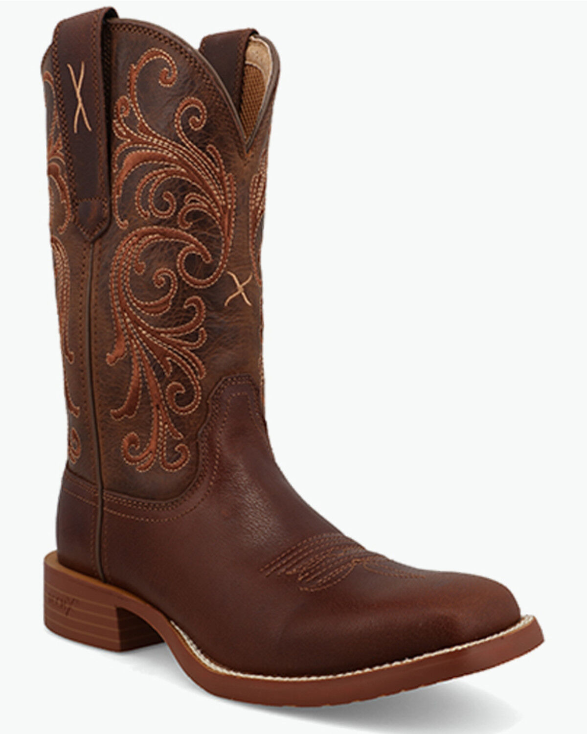 Twisted X Women's 11" Tech X&trade; Performance Western Boots - Broad Square Toe, Brown, hi-res