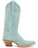 Image #2 - Dan Post Women's Suede Western Boots - Snip Toe, Light Green, hi-res