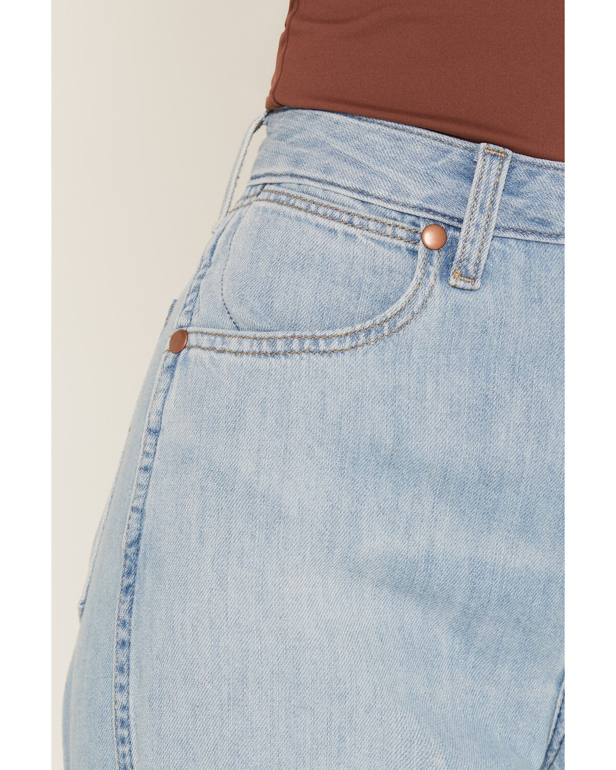 Image #2 - Wrangler Women's High Rise Light Wash Canyon Wide Denim Jeans, Light Wash, hi-res