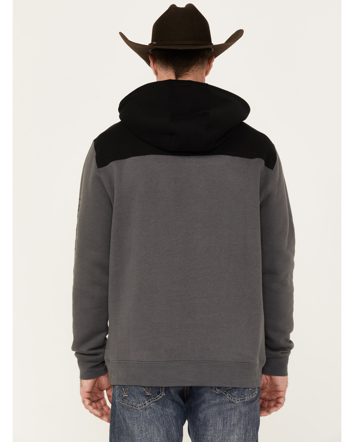Image #4 - RANK 45&reg; Men's Reflective Sleeve Hooded Sweatshirt, Charcoal, hi-res