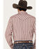 Image #4 - Moonshine Spirit&reg; Men's Red Canyon Striped Long Sleeve Pearl Snap Western Shirt, Burgundy, hi-res