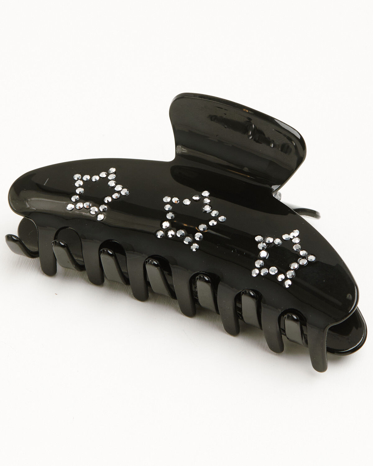 Image #2 - Shyanne Women's Silver Stars Claw Clip, Black, hi-res