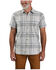 Image #1 - Carhartt Men's Rugged Flex® Plaid Print Relaxed Fit Lightweight Short Sleeve Button-Down Work Shirt , Dark Grey, hi-res