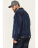 Image #4 - Cinch Men's FR Stretch Denim Sherpa Lined Trucker Work Jacket , Indigo, hi-res