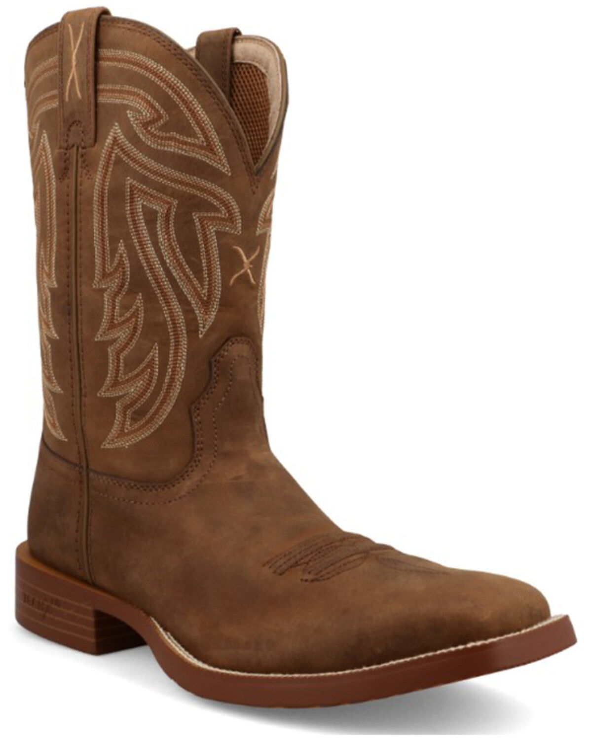Image #1 - Twisted X Men's 11" Tech X Performance Western Boots - Broad Square Toe, Brown, hi-res