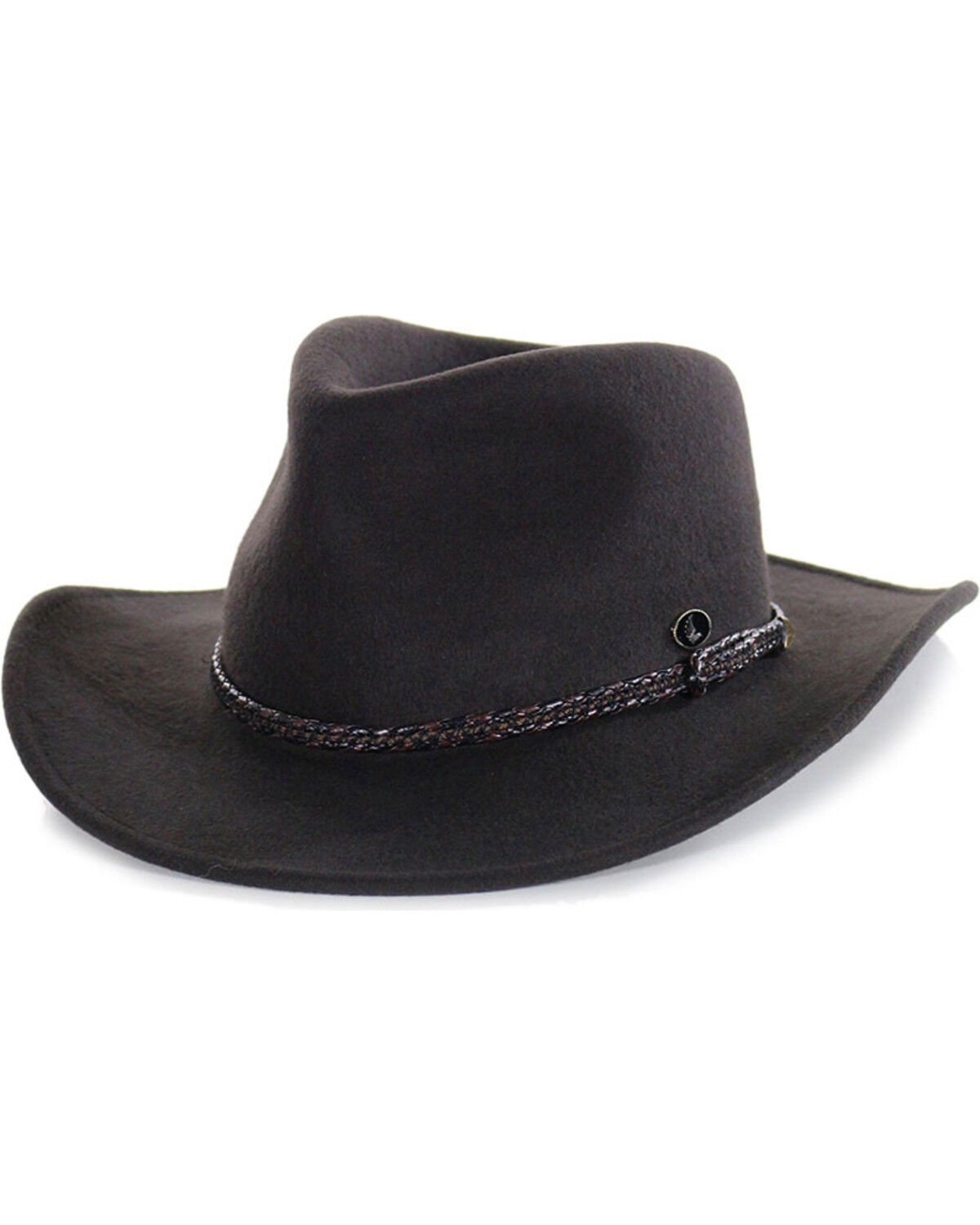 Cody James&reg; Men's Outback Wool Hat, Chocolate, hi-res