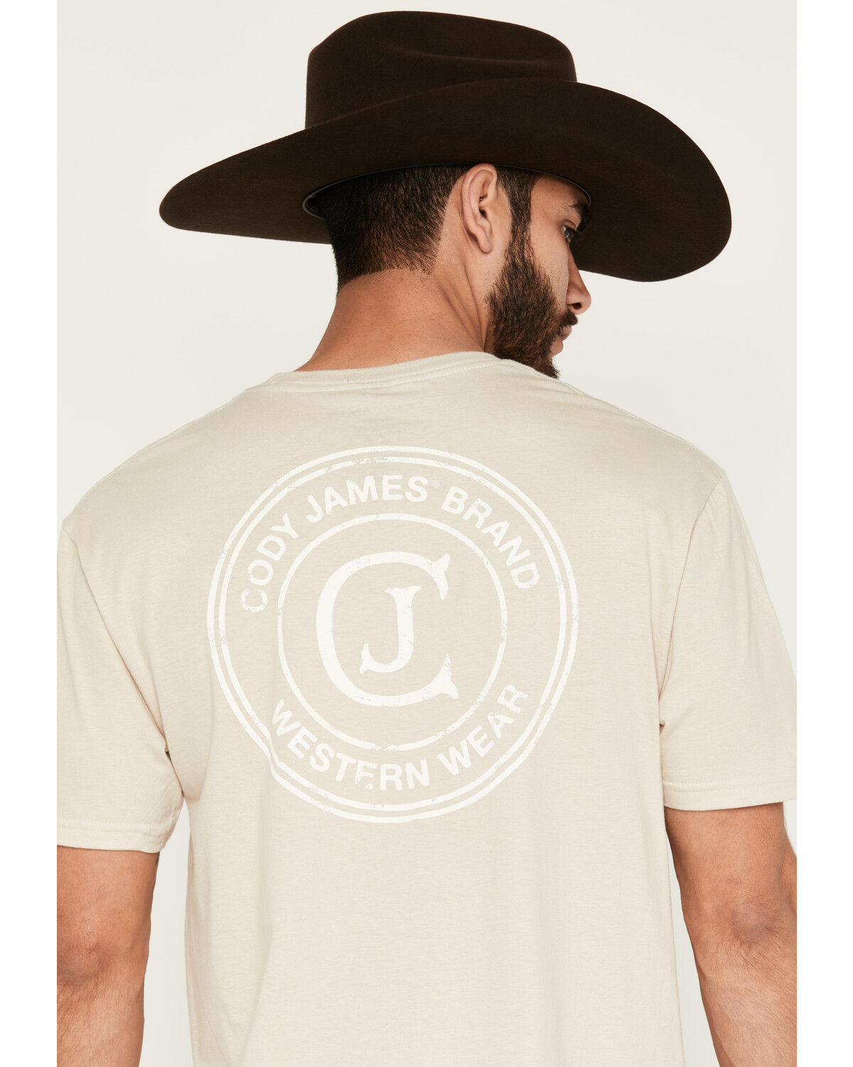 Image #4 - Cody James Men's Logo Short Sleeve Graphic T-Shirt, Sand, hi-res