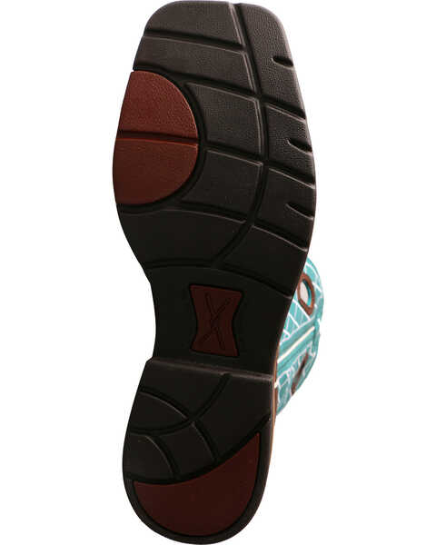 Image #3 - Twisted X Men's Lite Pattern Square Toe Western Work Boots, Brown, hi-res