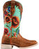 Image #2 - Ariat Women's Floral Textile Circuit Champion Western Boots - Broad Square Toe, Brown, hi-res