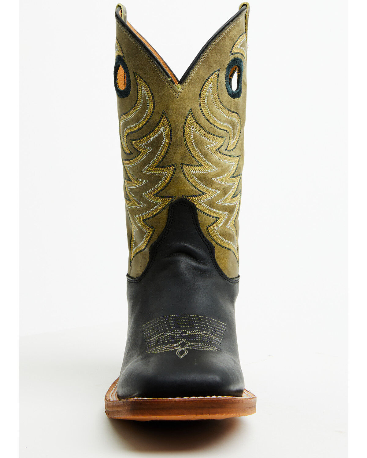 Image #4 - Justin Men's Bent Rail Walsh Performance Western Boots - Broad Square Toe, Green, hi-res
