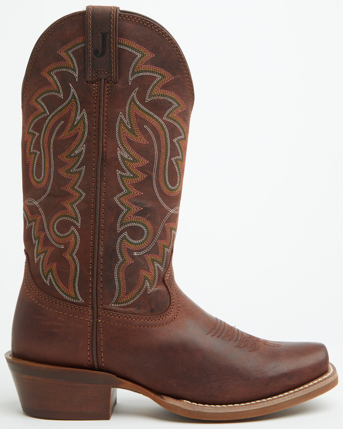 Image #2 - Justin Men's Frontier Cowboy Town Bay Performance Western Boots - Square Toe, Brown, hi-res
