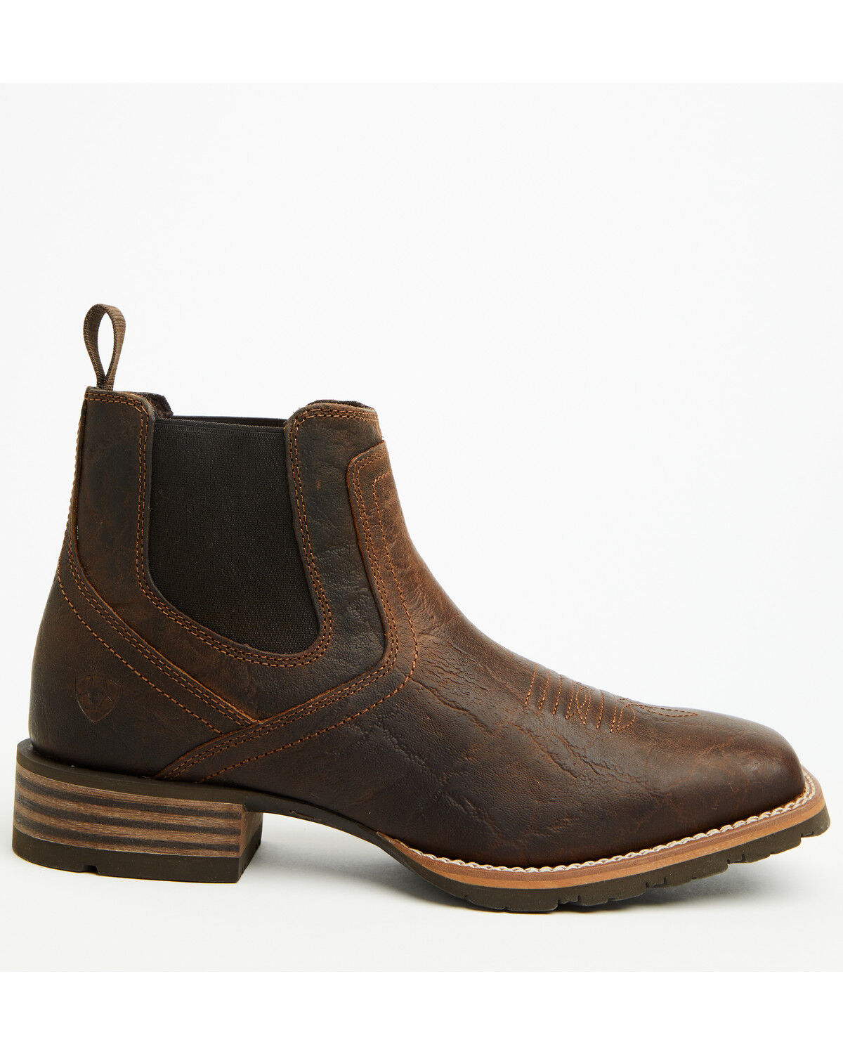Image #2 - Ariat Men's Elephant Print Hybrid Low Boy Chelsea Boots - Broad Square Toe, Brown, hi-res