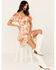 Image #1 - Flying Tomato Women's Floral Print Mini Dress, White, hi-res