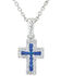 Image #2 - Montana Silversmiths Faith Found in the River Lights Cross Necklace, Silver, hi-res