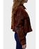 Image #2 - Azalea Wang Women's Velvet Button-Down Denim Jacket, Orange, hi-res