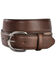 Image #1 - Justin Men's Classics Oiled Brown Western Belt, Brown, hi-res