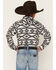 Image #4 - Cody James Boys' Tiki Room Southwestern Striped Long Sleeve Snap Stretch Western Shirt, Blue, hi-res