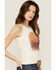 Image #2 - Shyanne Ranch Women's Desert Scene Graphic Rib Knit Tank , Off White, hi-res