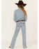 Image #3 - Wrangler Girls' Light Wash Trouser Denim Jeans, Blue, hi-res