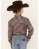 Image #4 - Cinch Boys' Paisley Print Long Sleeve Button Down Western Shirt, Blue, hi-res