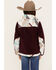 Image #4 - Hooey Girls' Geo Print Color Block Softshell Jacket, Burgundy, hi-res