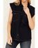 Image #3 - Flying Tomato Women's Dark Wash Denim Vest , Blue, hi-res