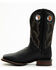 Image #3 - Dan Post Men's 12" Leon Cowboy Certified Western Performance Boots - Broad Square Toe, Black, hi-res