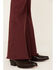 Image #2 - Shyanne Girls' Super Flare Raw Hem Jeans, Burgundy, hi-res