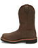 Image #3 - Justin Men's Carbide Pull-On Work Boots - Steel Toe , Brown, hi-res