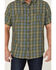Image #3 - Brothers and Sons Men's Plaid Casual Woven Short Sleeve Button-Down Western Shirt, Olive, hi-res