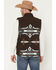 Image #4 - RANK 45&reg; Men's Kapow Southwestern Print Insulated Bomber Vest, Brown, hi-res