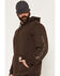 Image #2 - Carhartt Men's Logo Graphic Hooded Work Sweatshirt, Brown, hi-res