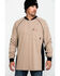 Image #1 - Cinch Men's FR Henley Long Sleeve Work T-Shirt , Beige/khaki, hi-res