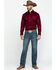 Image #11 - Ariat Men's Burgundy Solid Twill Long Sleeve Western Shirt, Burgundy, hi-res