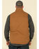 Image #2 - Carhartt Men's Brown Washed Duck Sherpa Lined Mock Neck Work Vest , Brown, hi-res