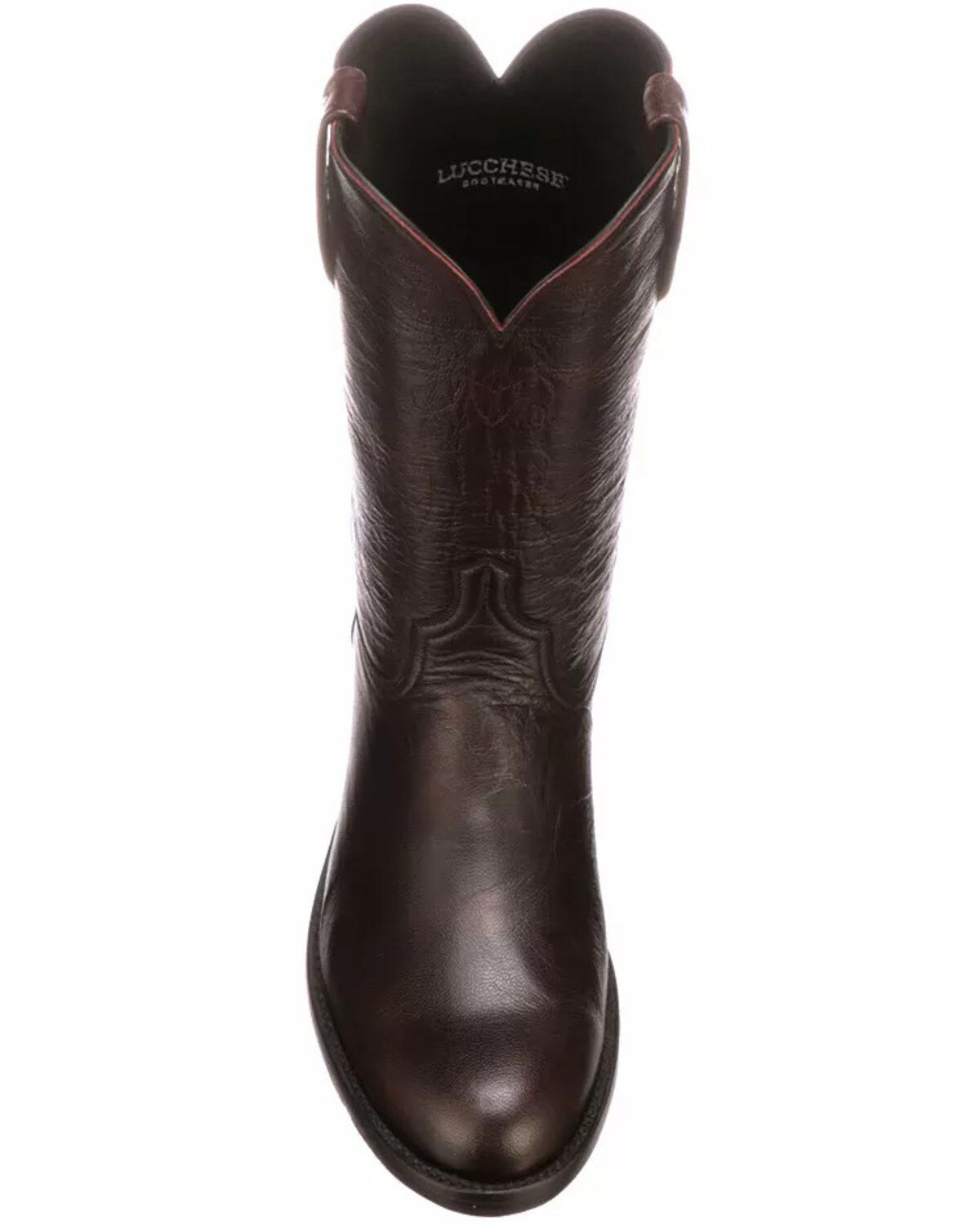 Image #6 - Lucchese Men's Majestic Roper Western Boots - Round Toe, Black Cherry, hi-res