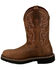 Image #3 - Justin Men's Homeland Waterproof Work Boots - Steel Toe, Brown, hi-res