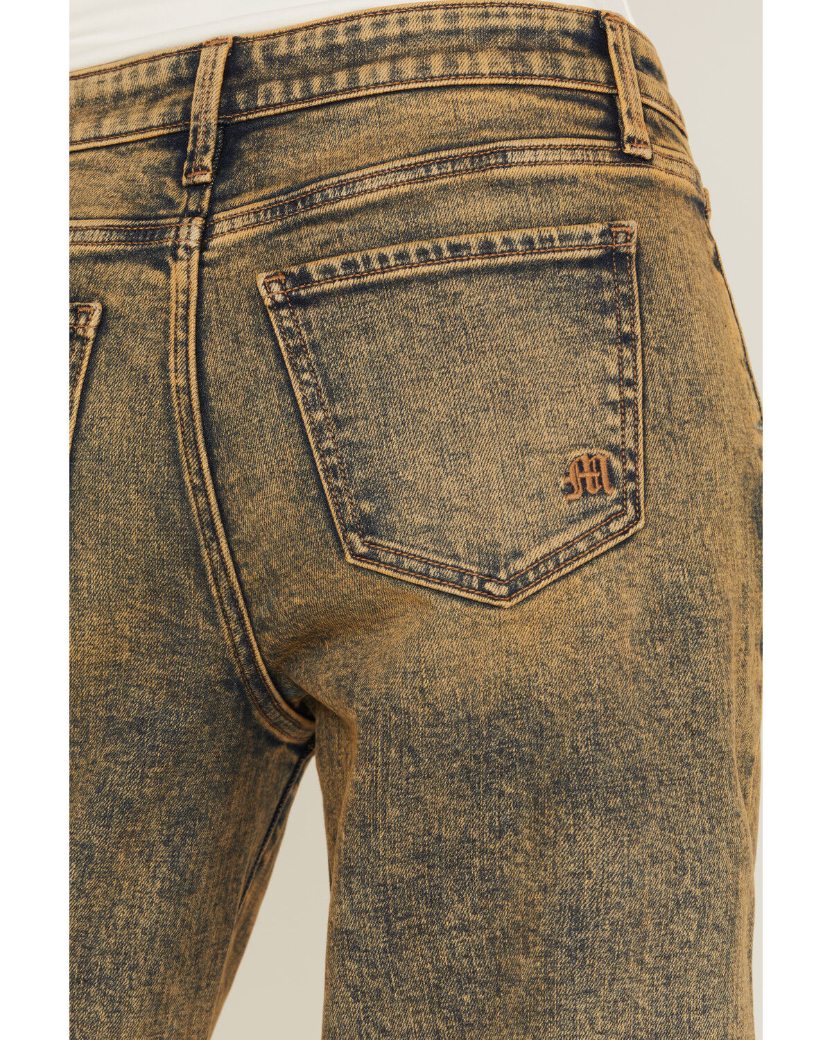 Image #4 - Miss Me Women's Vintage Mid Rise Baggy 32" Wide Leg Stretch Denim Jeans, Medium Wash, hi-res