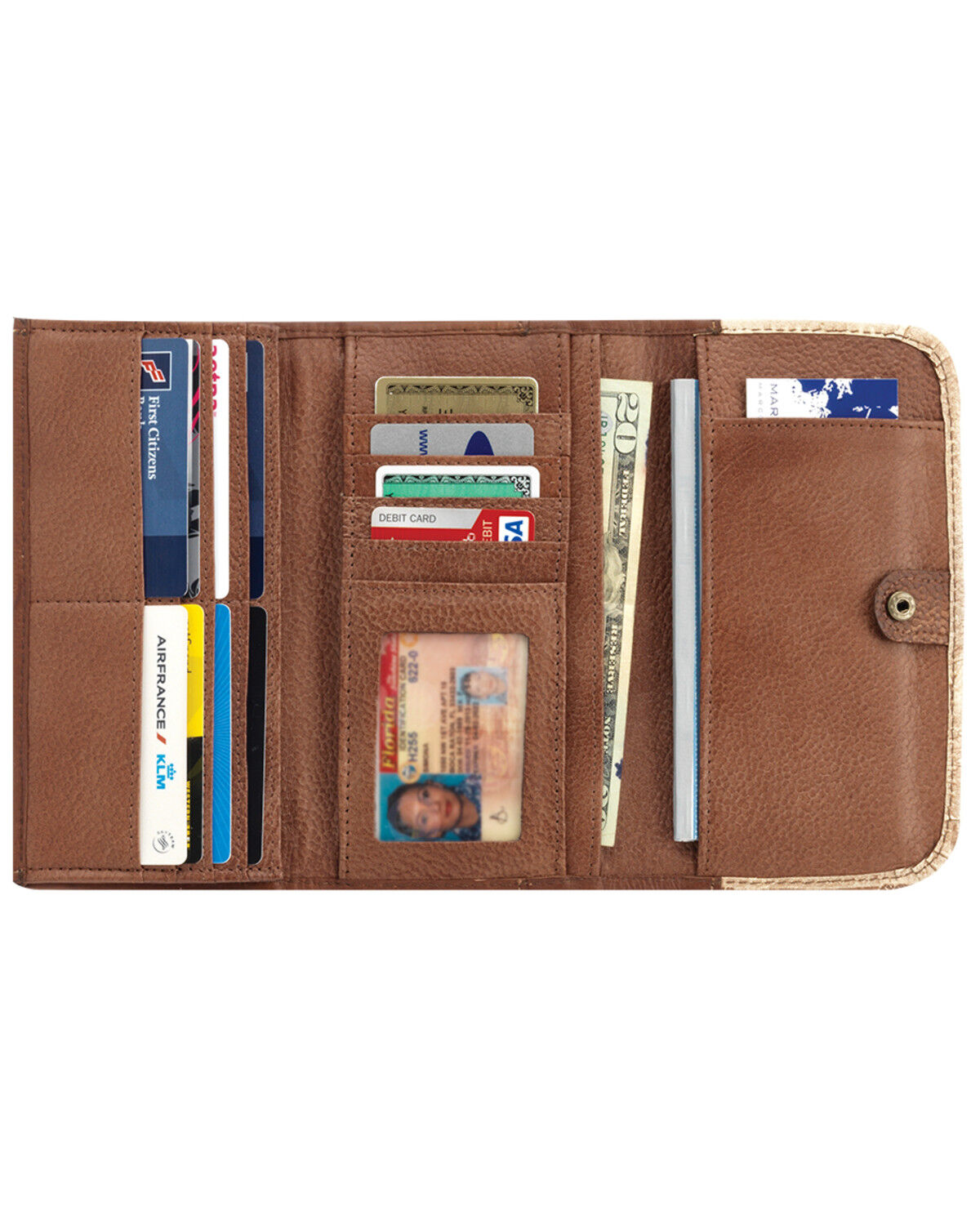 Image #3 - American West Annie's Secret Tri-fold Wallet, Crimson, hi-res