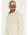 Image #2 - Moonshine Spirit&reg; Men's Side Stage Solid Suede Long Sleeve Snap Western Shirt, Tan, hi-res
