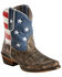 Image #1 - Roper Women's American Beauty Flag Ankle Boots, Brown, hi-res