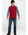 Image #6 - Wolverine Men's Brower Baseball Long Sleeve Work Shirt, Dark Red, hi-res