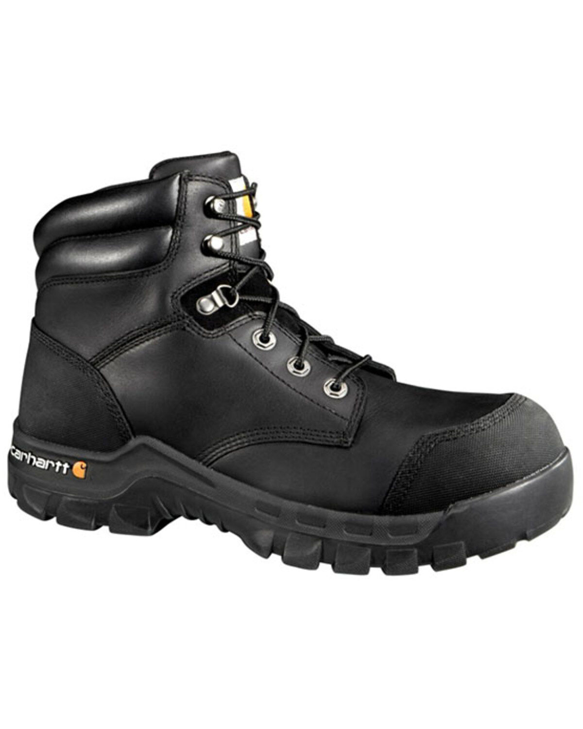 Image #2 - Carhartt Men's 6" Rugged Flex&reg; Waterproof Work Boots - Composite Toe, Black, hi-res