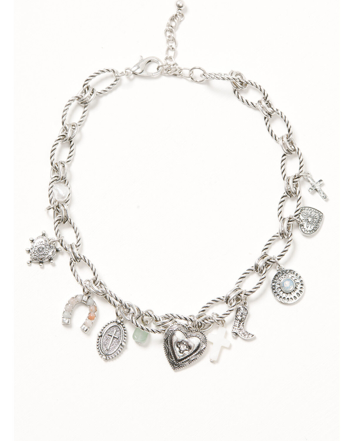 Image #3 - Shyanne Women's Chain Link Charm Boot Bracelet, Silver, hi-res