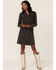 Image #1 - Velvet Heart Women's Long Sleeve Button-Down Denim Mini Dress, Black, hi-res
