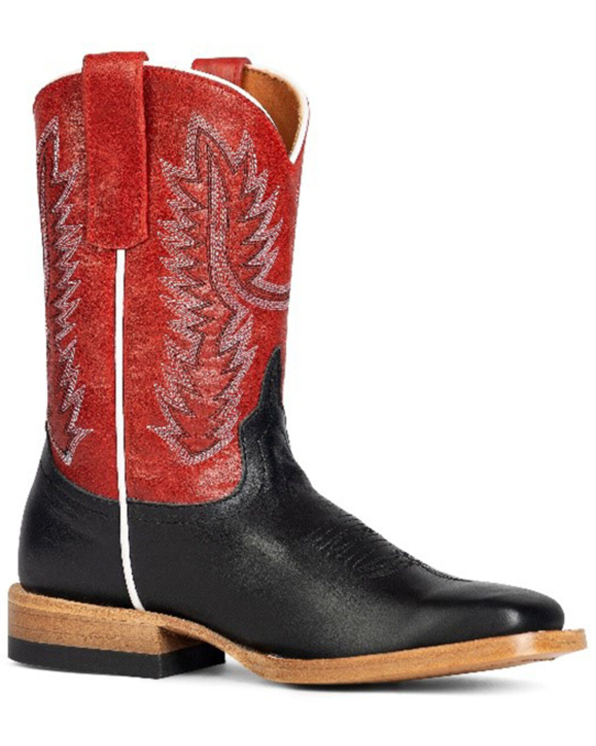 Horse Power Little Boys' Western Boots - Broad Square Toe, Black, hi-res